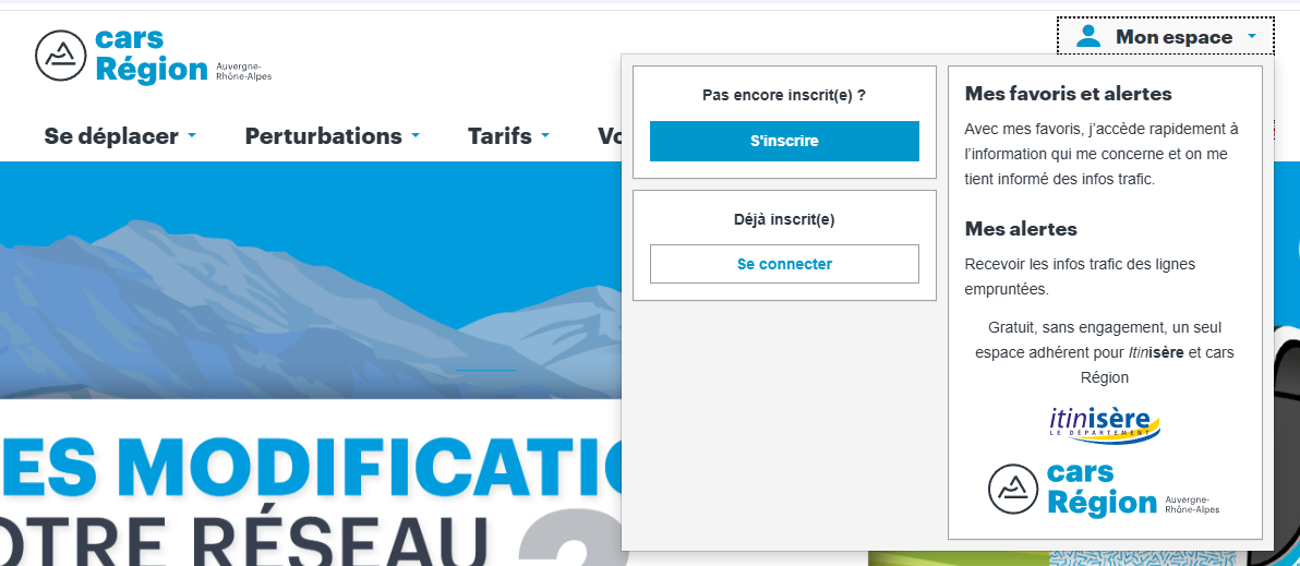 Capture d'écran Mon Espace